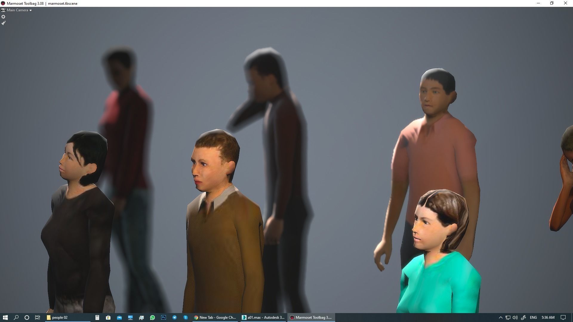 Lowpoly People 01  3D model_42