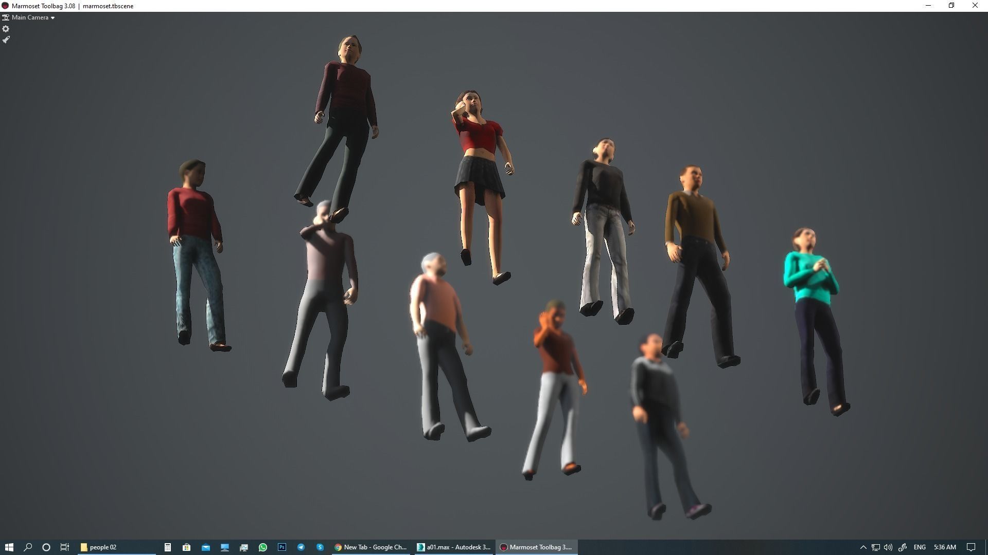 Lowpoly People 01  3D model_44