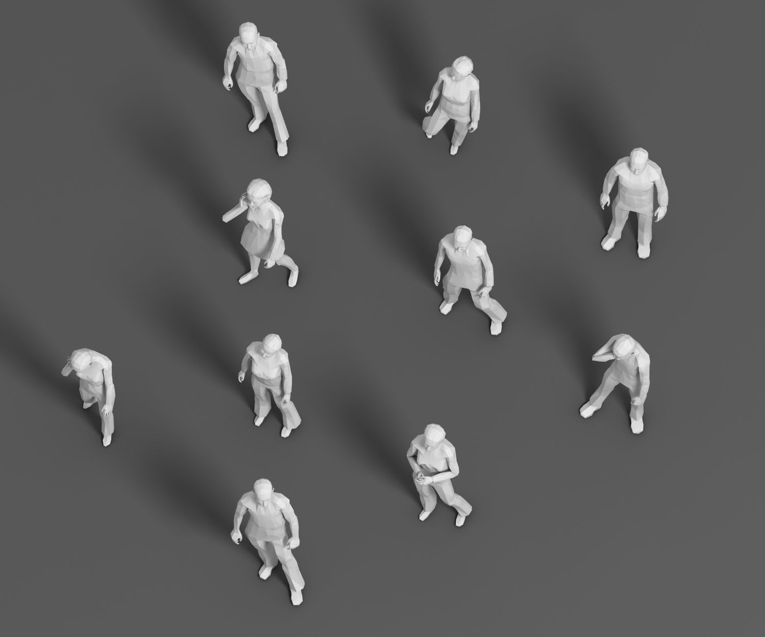 Lowpoly People 01  3D model_3