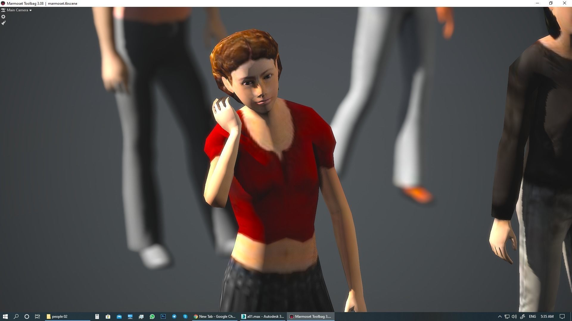 Lowpoly People 01  3D model_36