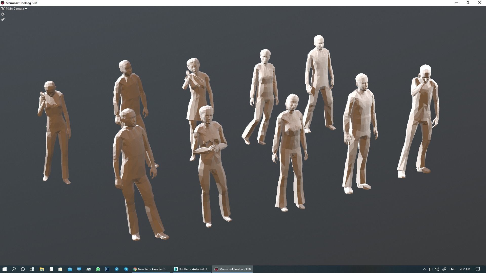 Lowpoly People 01  3D model_22