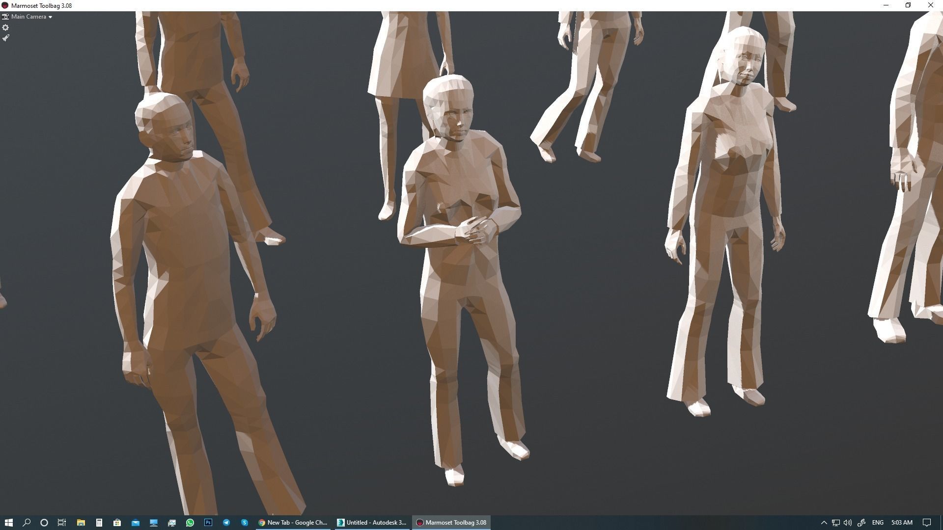 Lowpoly People 01  3D model_28