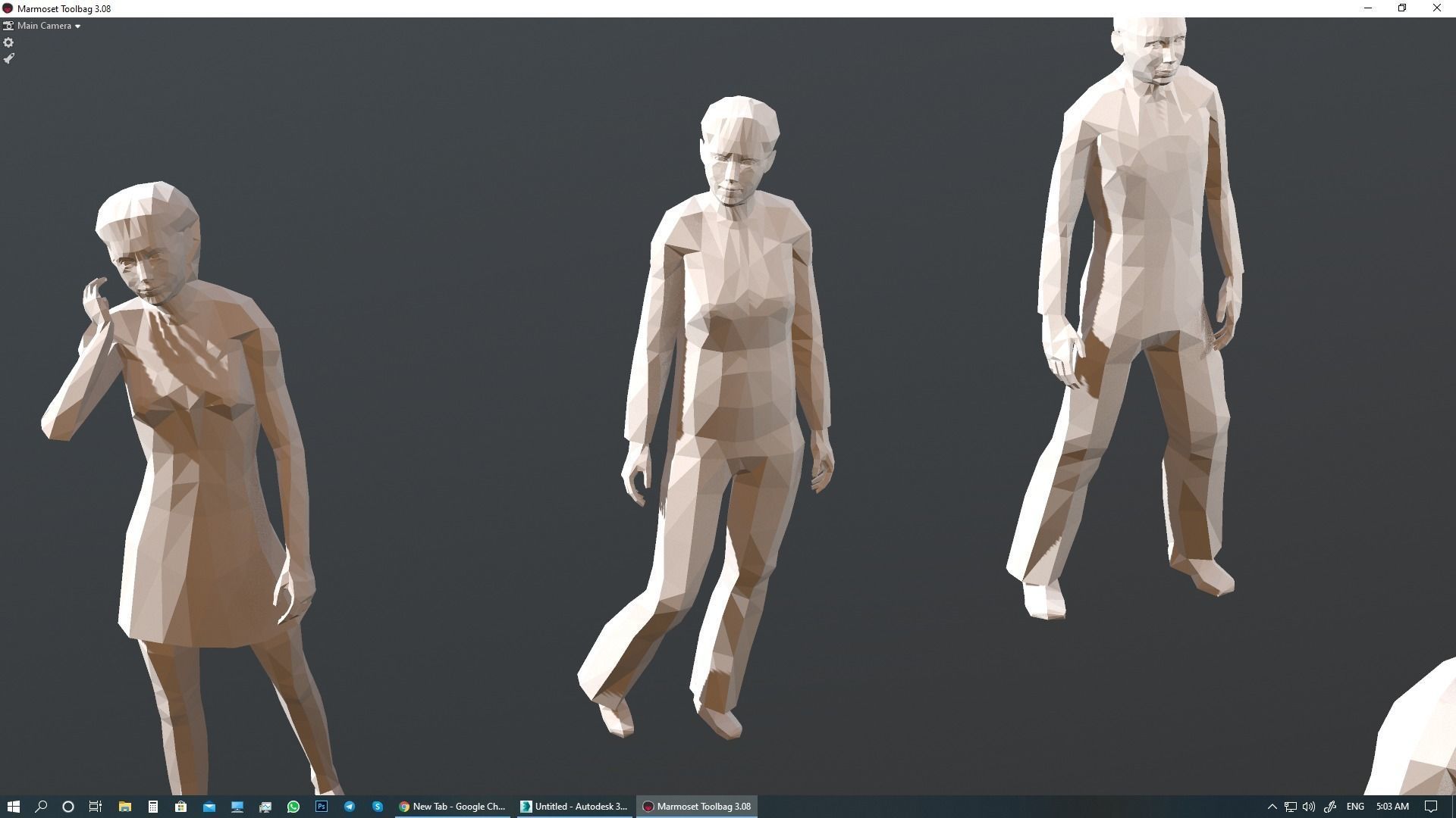 Lowpoly People 01  3D model_26
