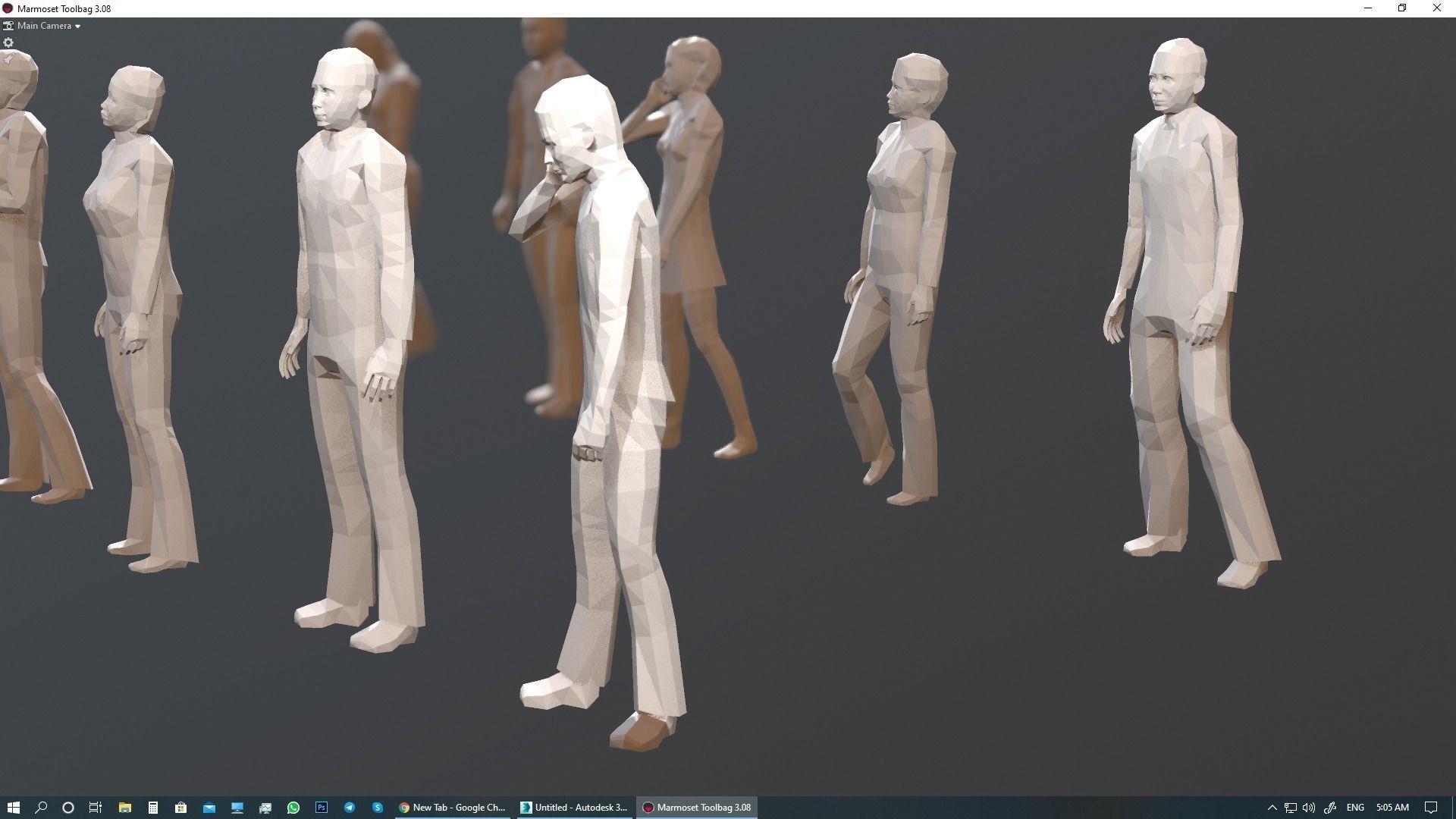 Lowpoly People 01  3D model_31