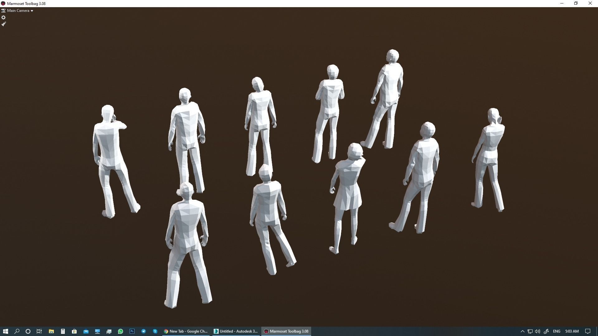 Lowpoly People 01  3D model_23