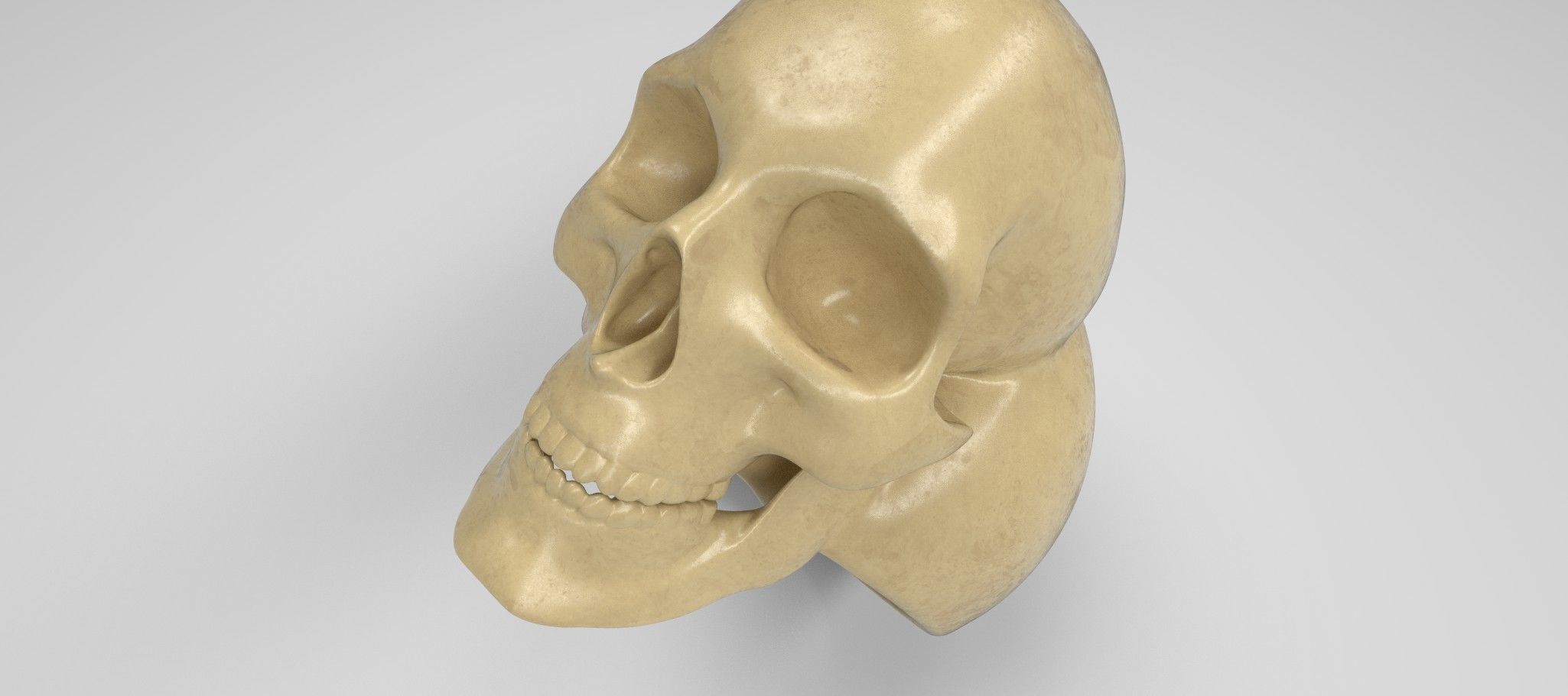 Ring skull printable model 3d 3D print model_7