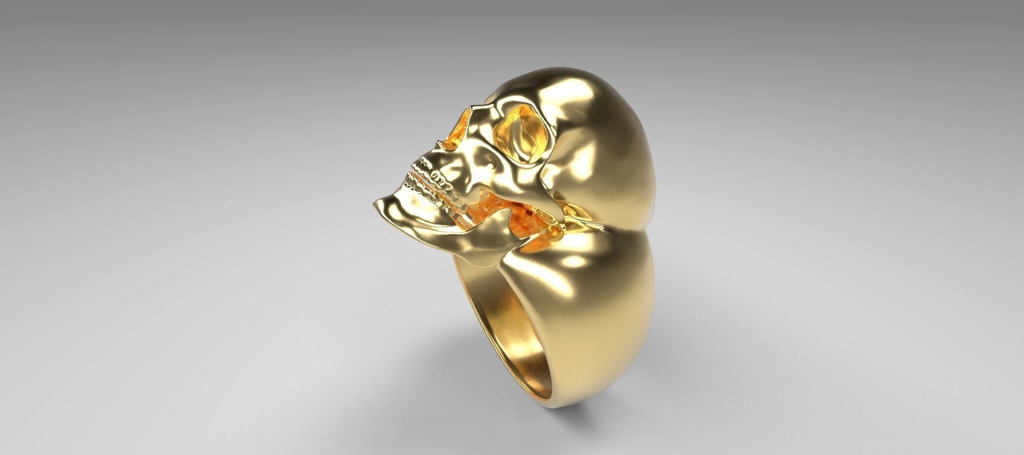 Ring skull printable model 3d 3D print model_5