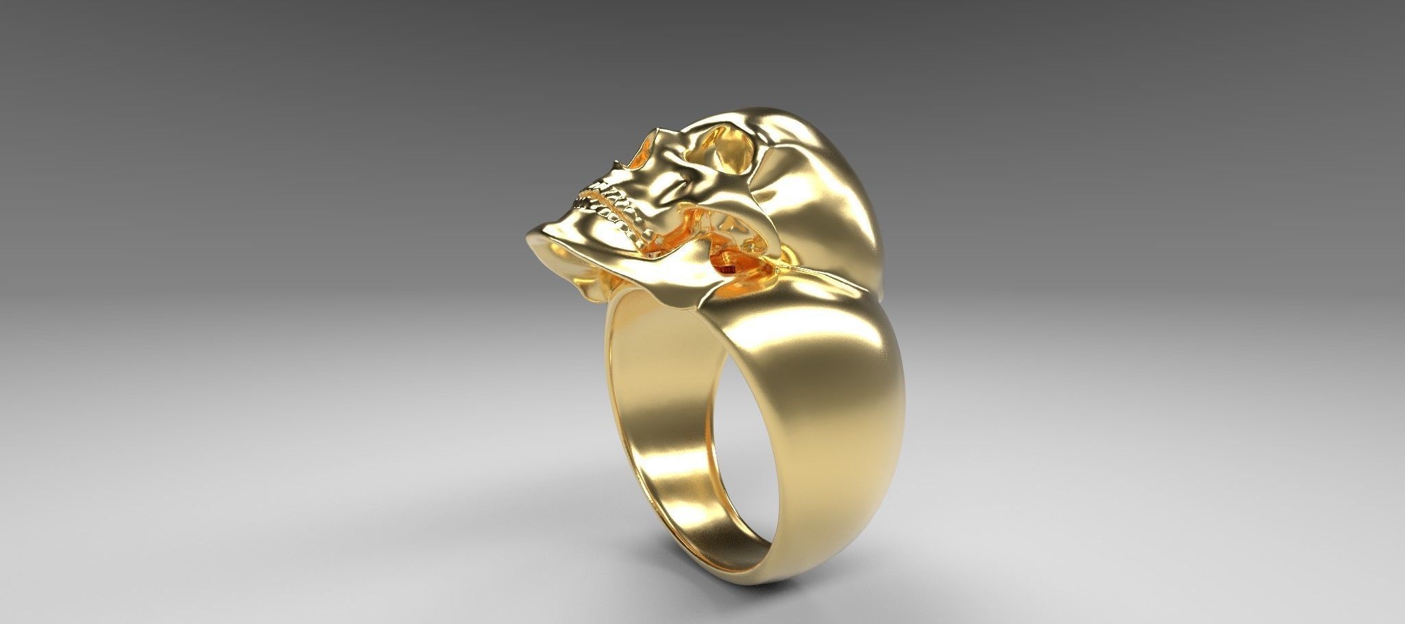 Ring skull printable model 3d 3D print model_6