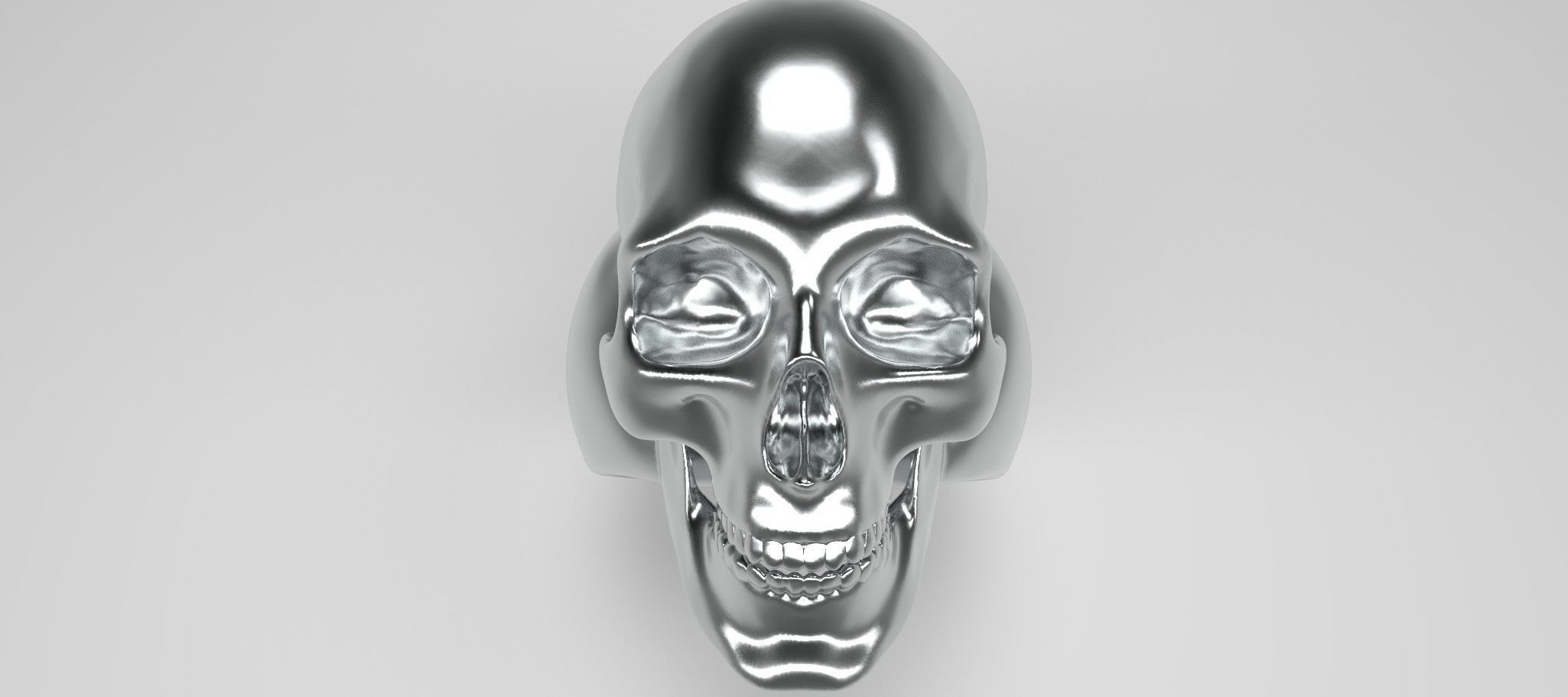 Ring skull printable model 3d 3D print model_2