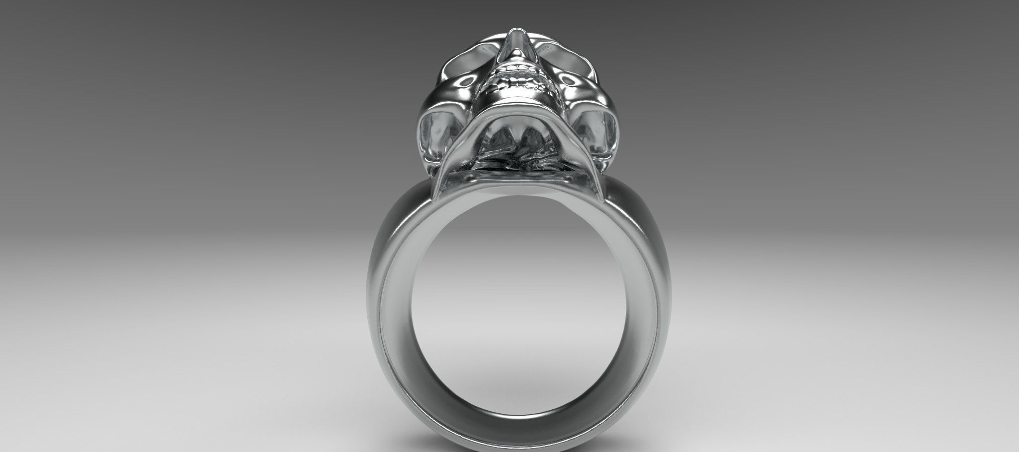 Ring skull printable model 3d 3D print model_3