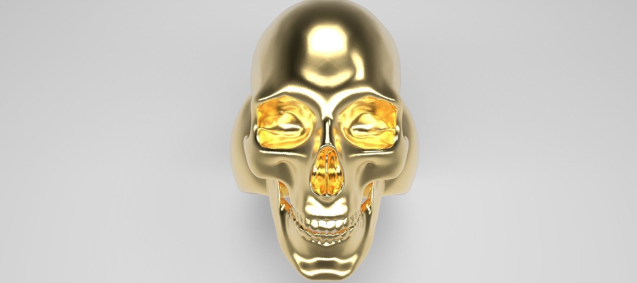 Ring skull printable model 3d 3D print model_4