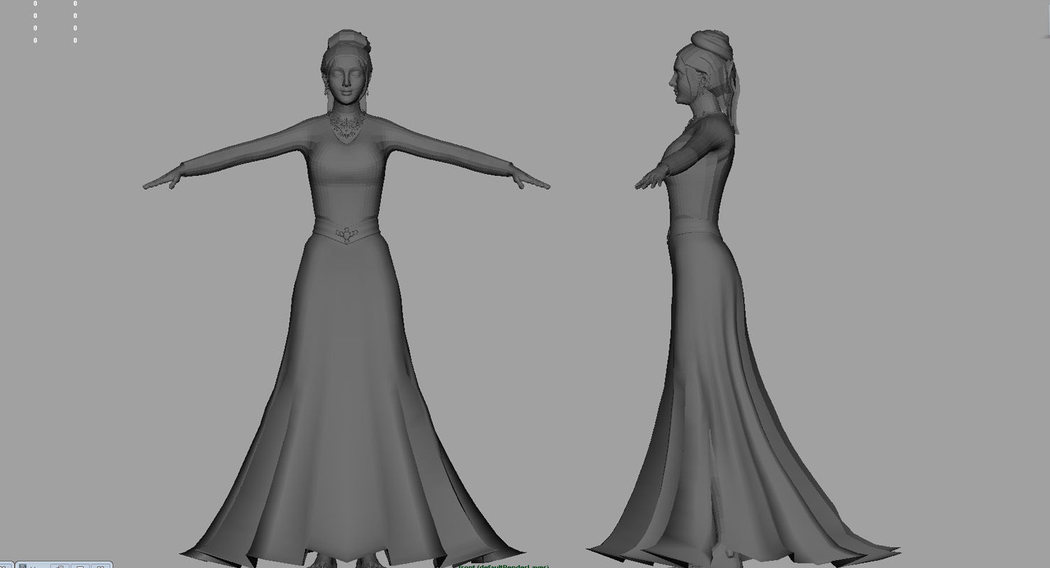 wedding girl 3d model 3D model_1