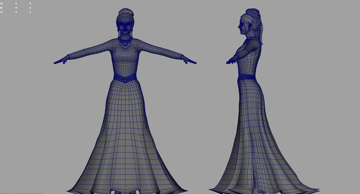 wedding girl 3d model 3D model_2