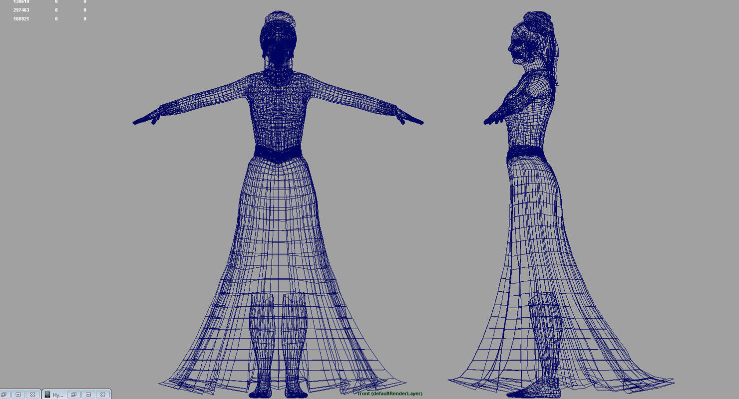 wedding girl 3d model 3D model_3