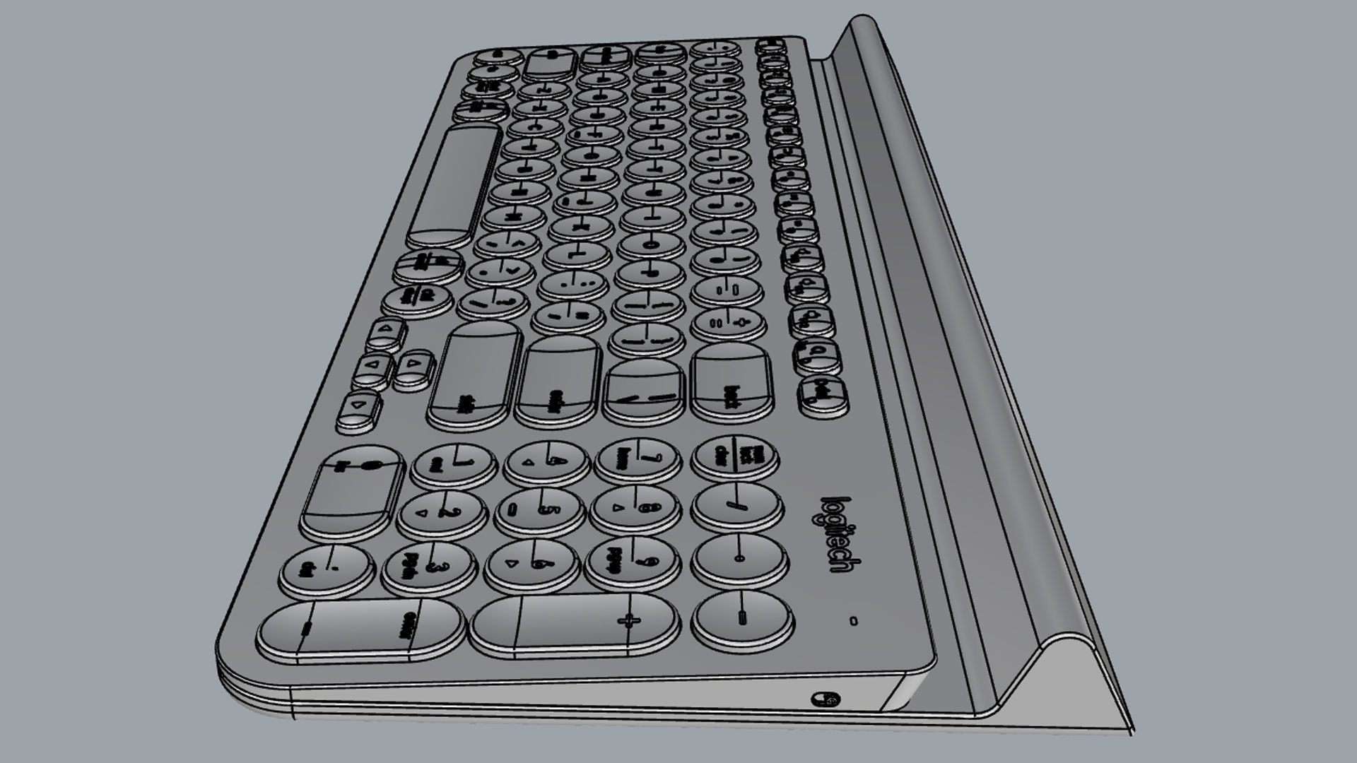 Keyboard Logitech Wireless K780 3D model_15