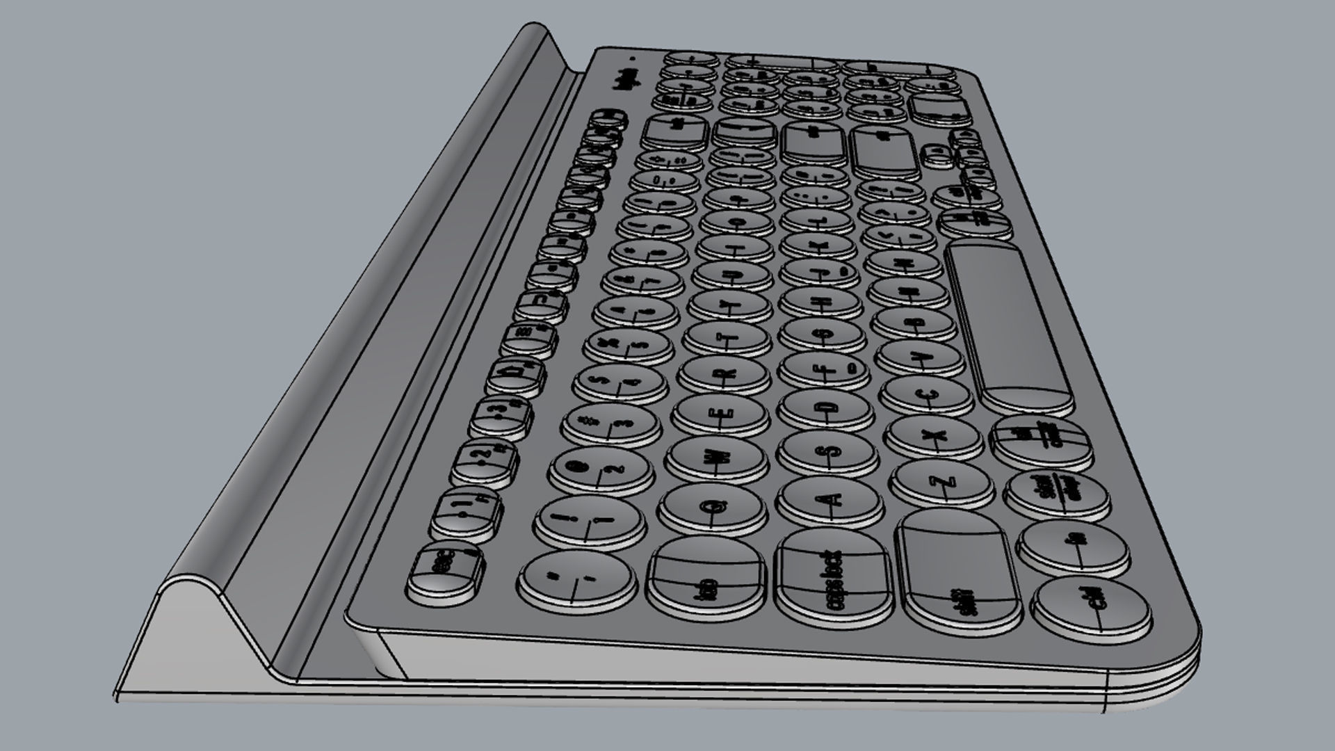 Keyboard Logitech Wireless K780 3D model_17