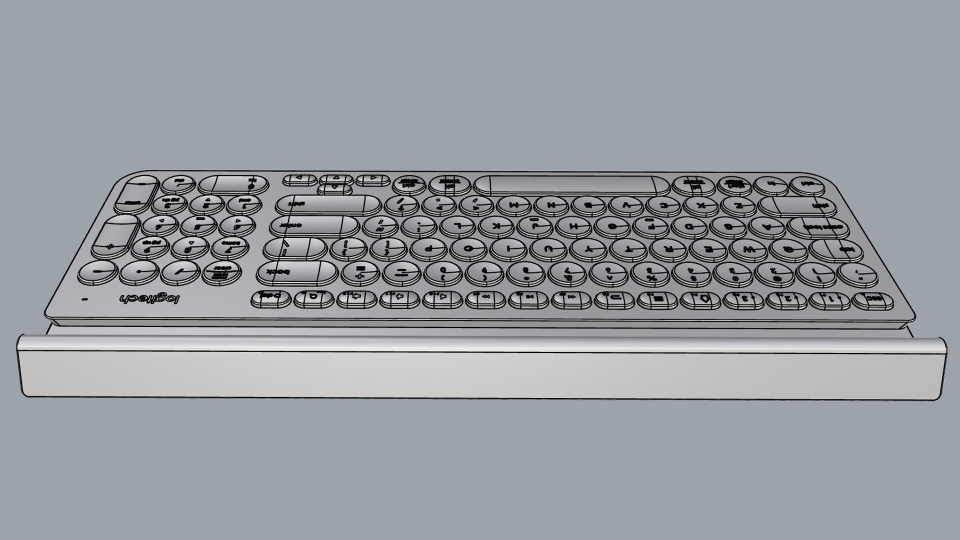 Keyboard Logitech Wireless K780 3D model_16