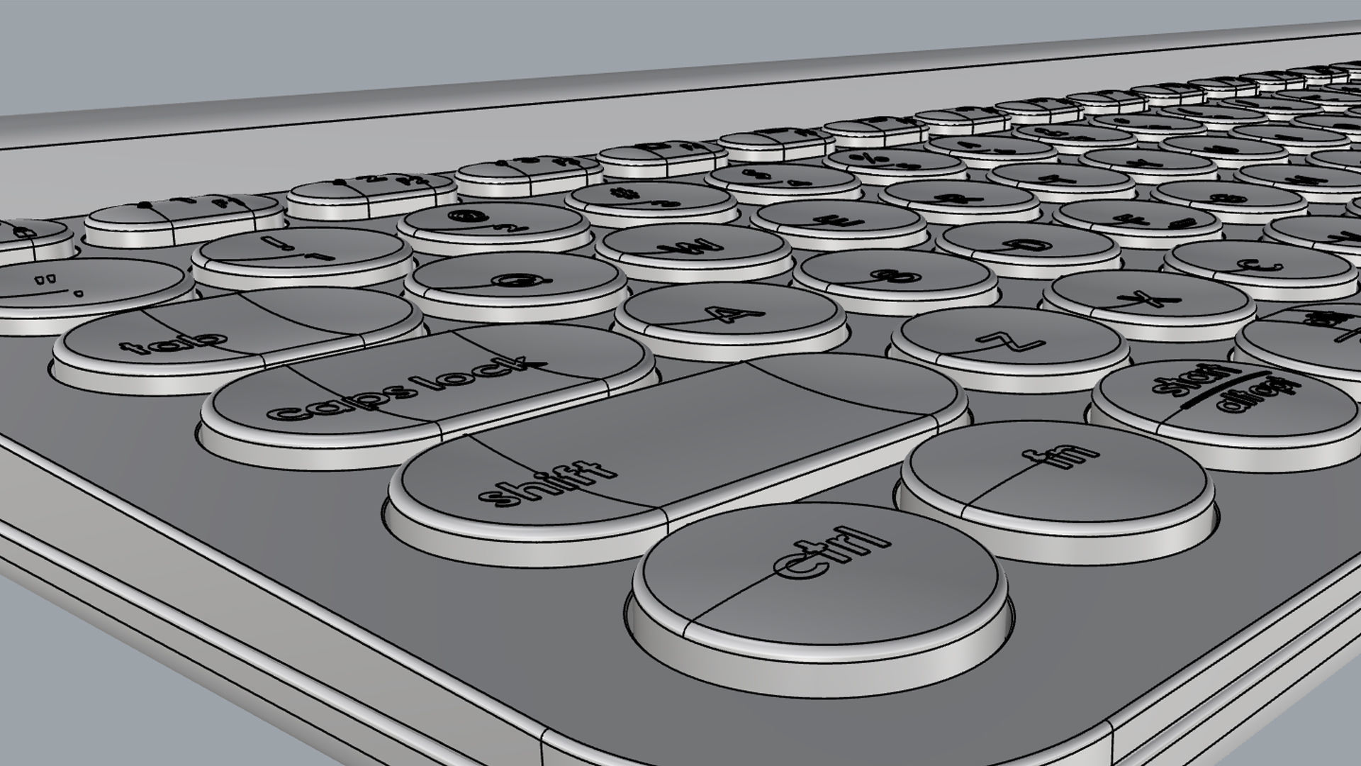 Keyboard Logitech Wireless K780 3D model_20