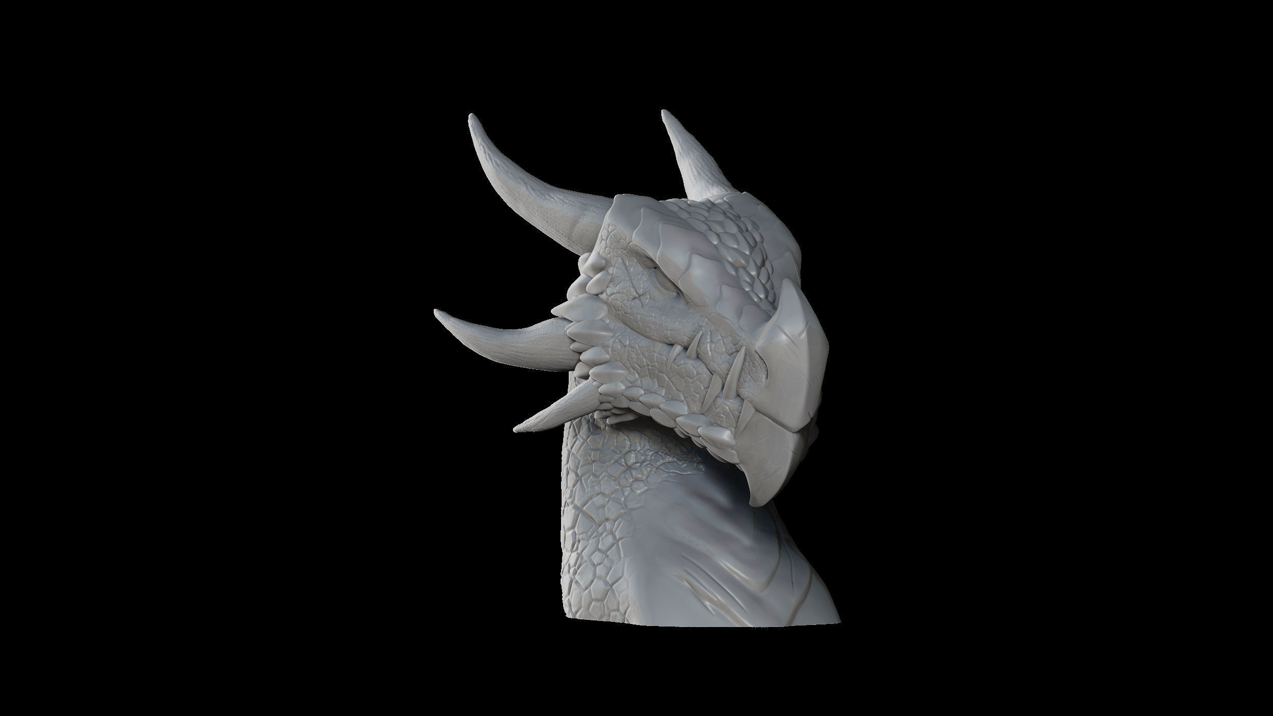 Dragons Bust 3D print model_2
