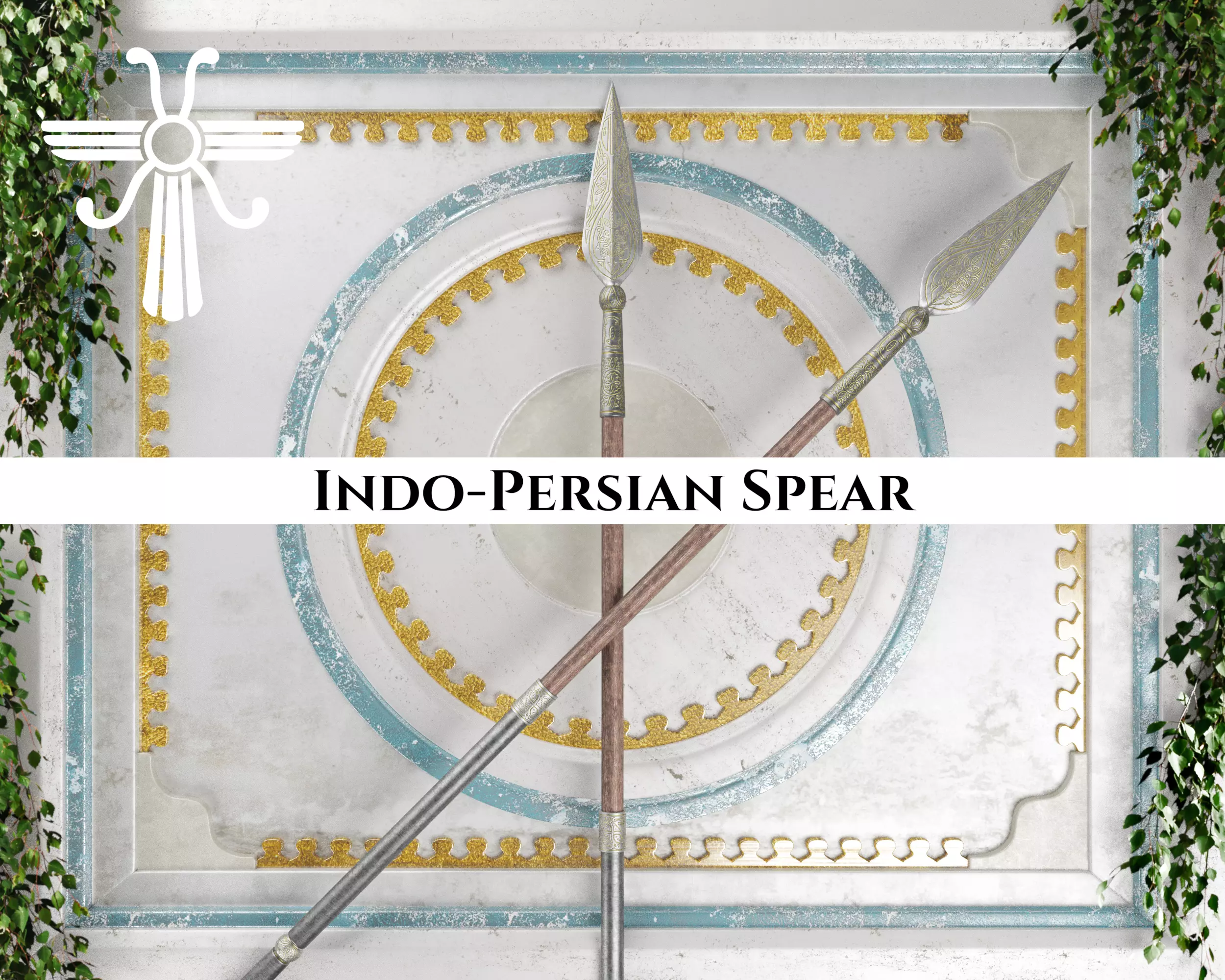 Ancient Indo Persian Spear Low-poly 3D model_0