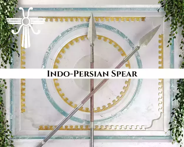 Ancient Indo Persian Spear Low-poly 3D model