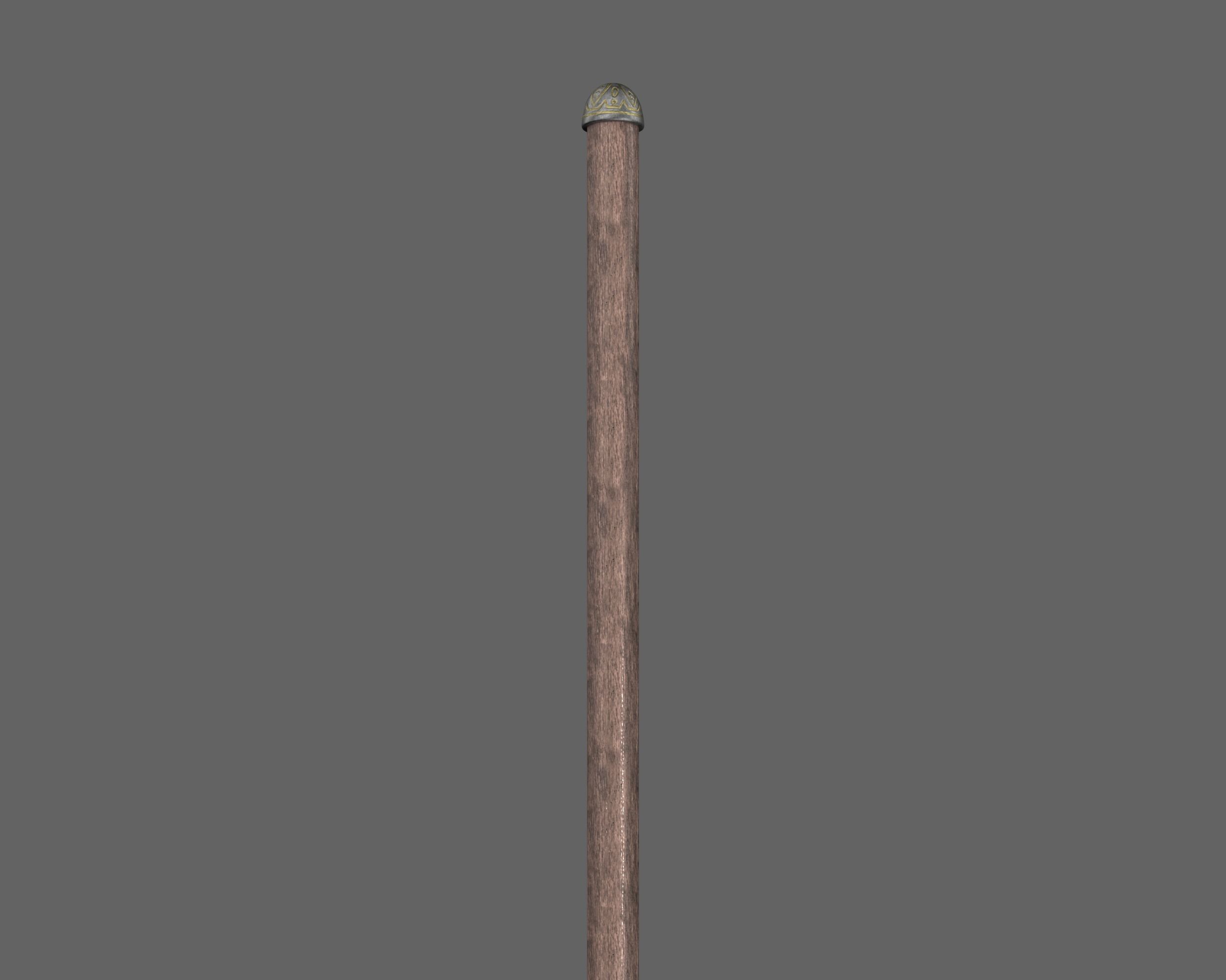 Ancient Indo Persian Spear Low-poly 3D model_11