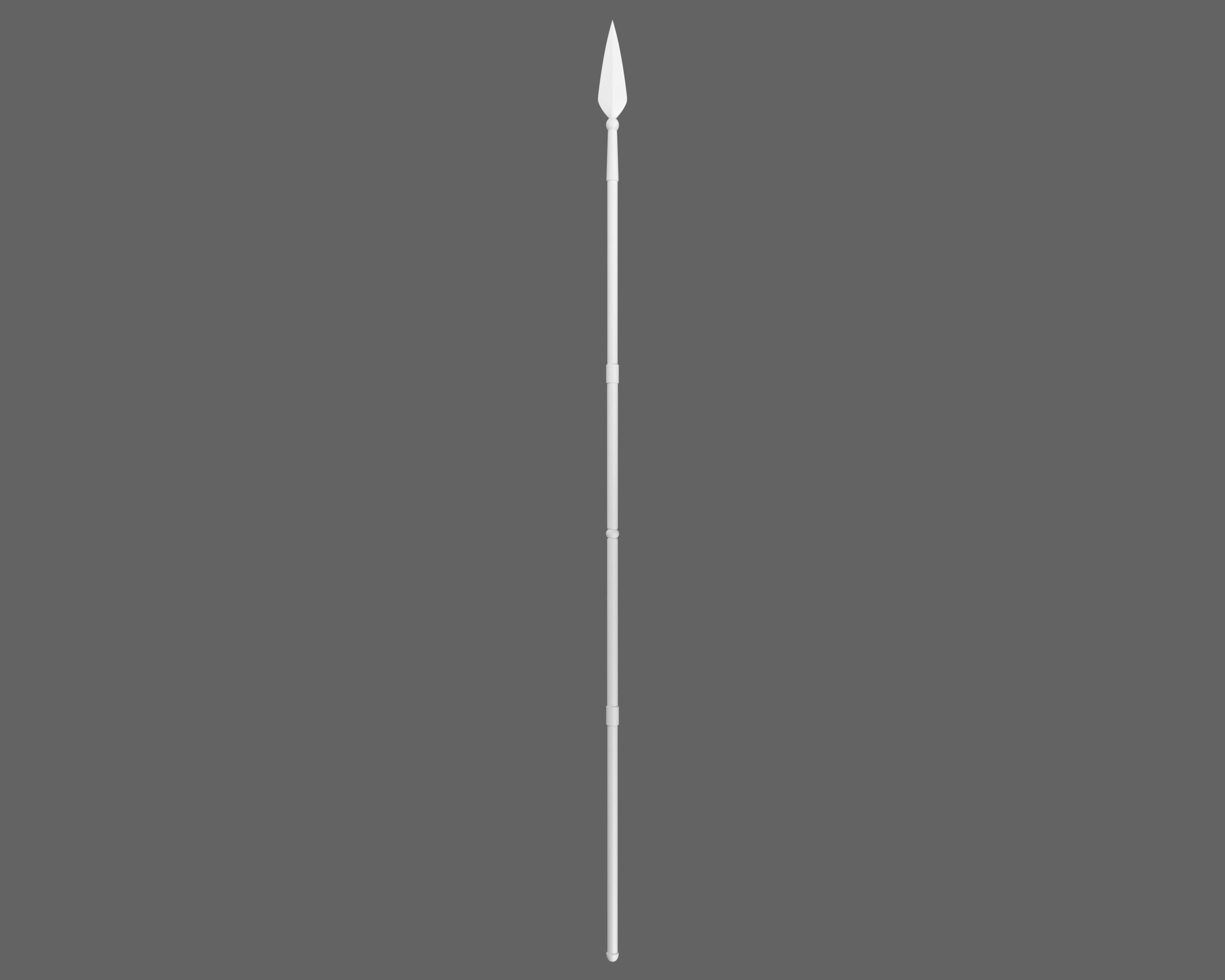 Ancient Indo Persian Spear Low-poly 3D model_6
