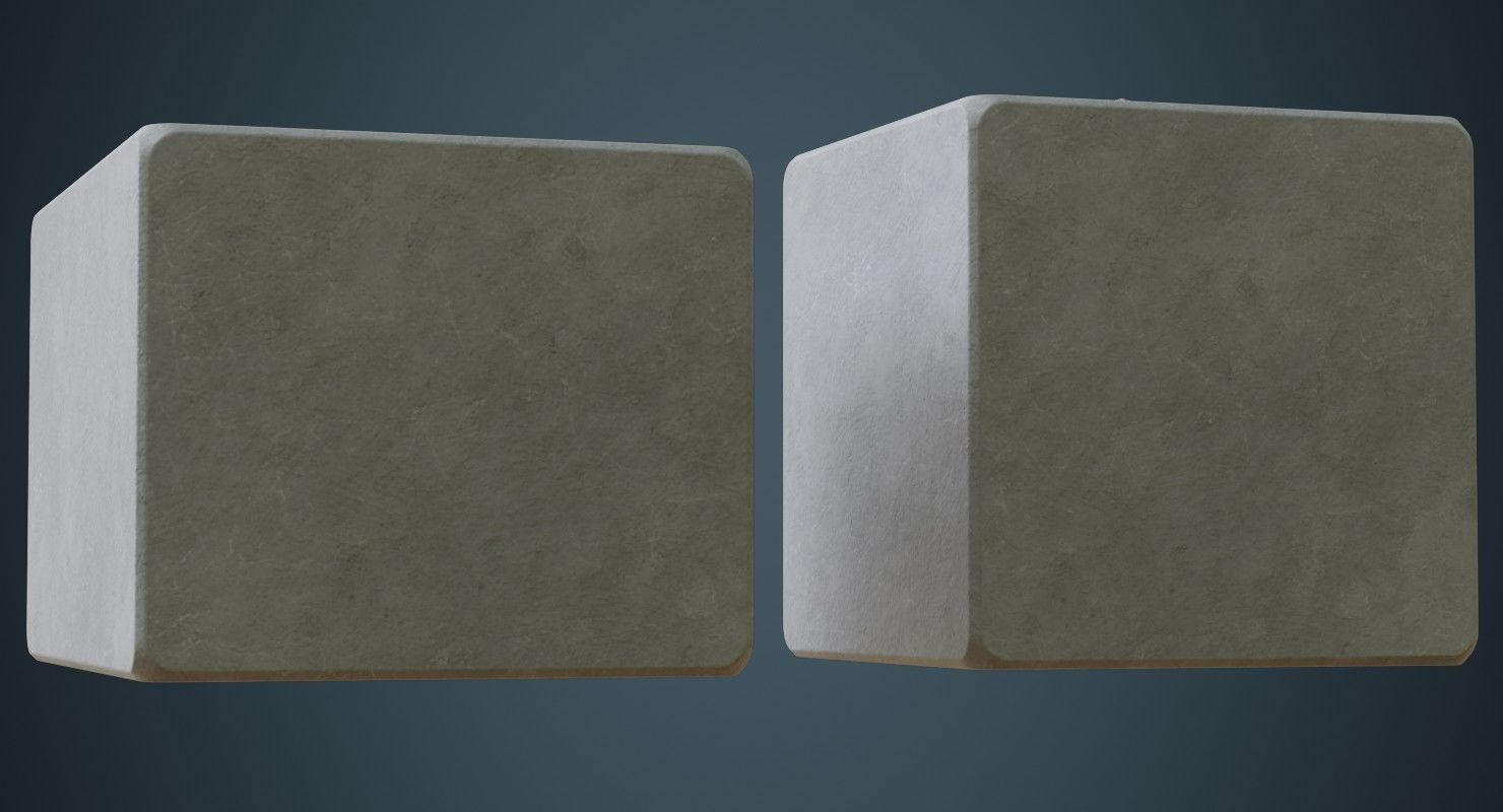 Concrete Barrier 4A Low-poly 3D model_3