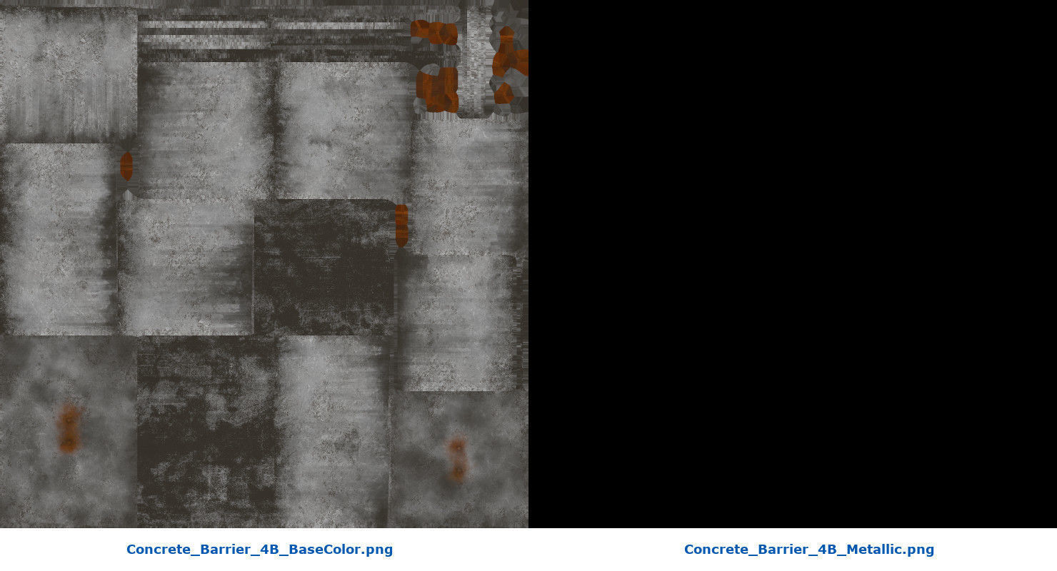 Concrete Barrier 4B Low-poly 3D model_7