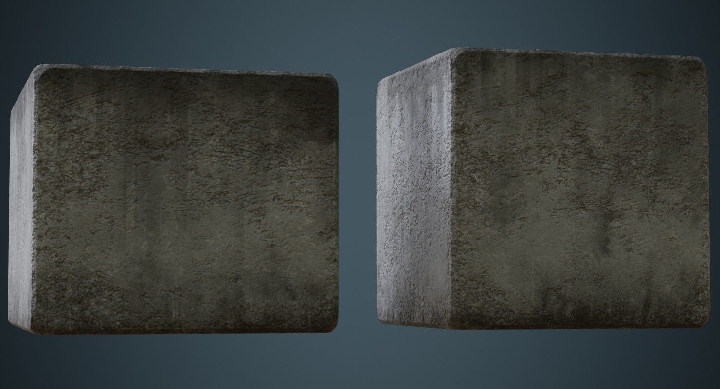 Concrete Barrier 4B Low-poly 3D model_3