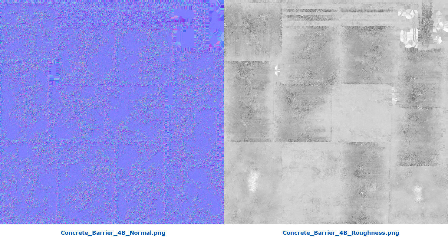 Concrete Barrier 4B Low-poly 3D model_8