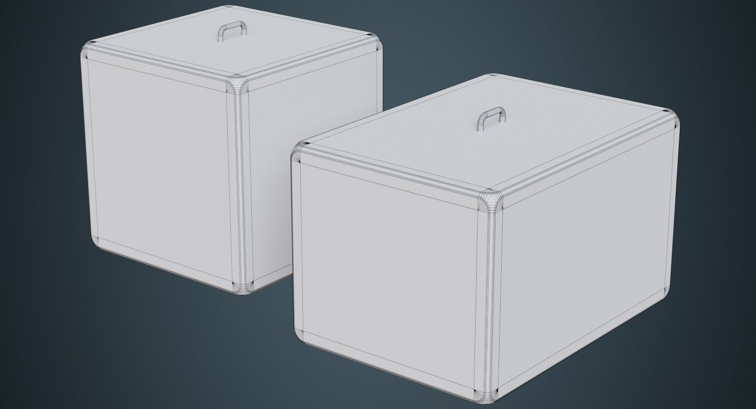 Concrete Barrier 4B Low-poly 3D model_5