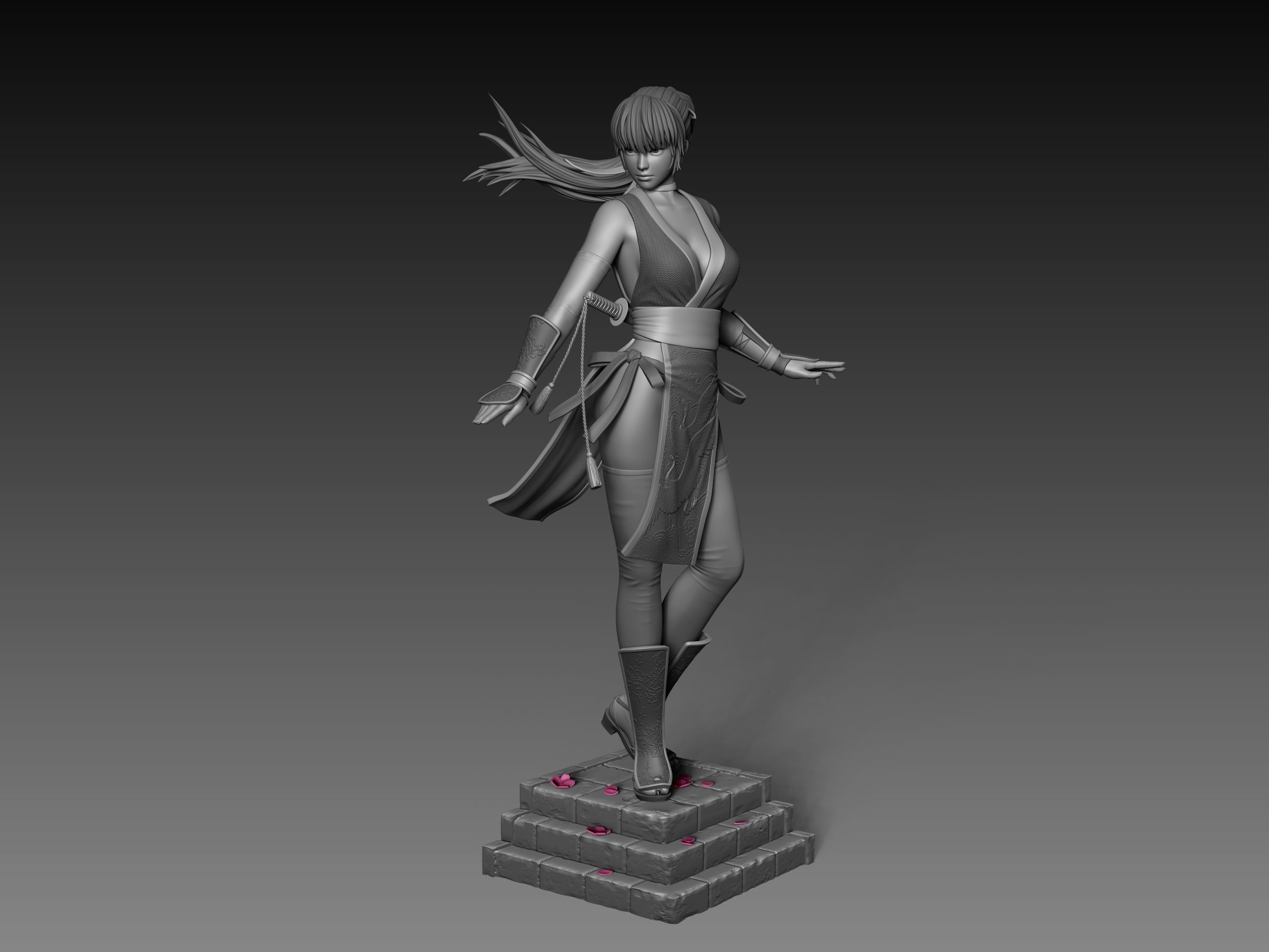 Kasumi Dead or Alive Statue Fan-art 3d Printable 3D print model_2