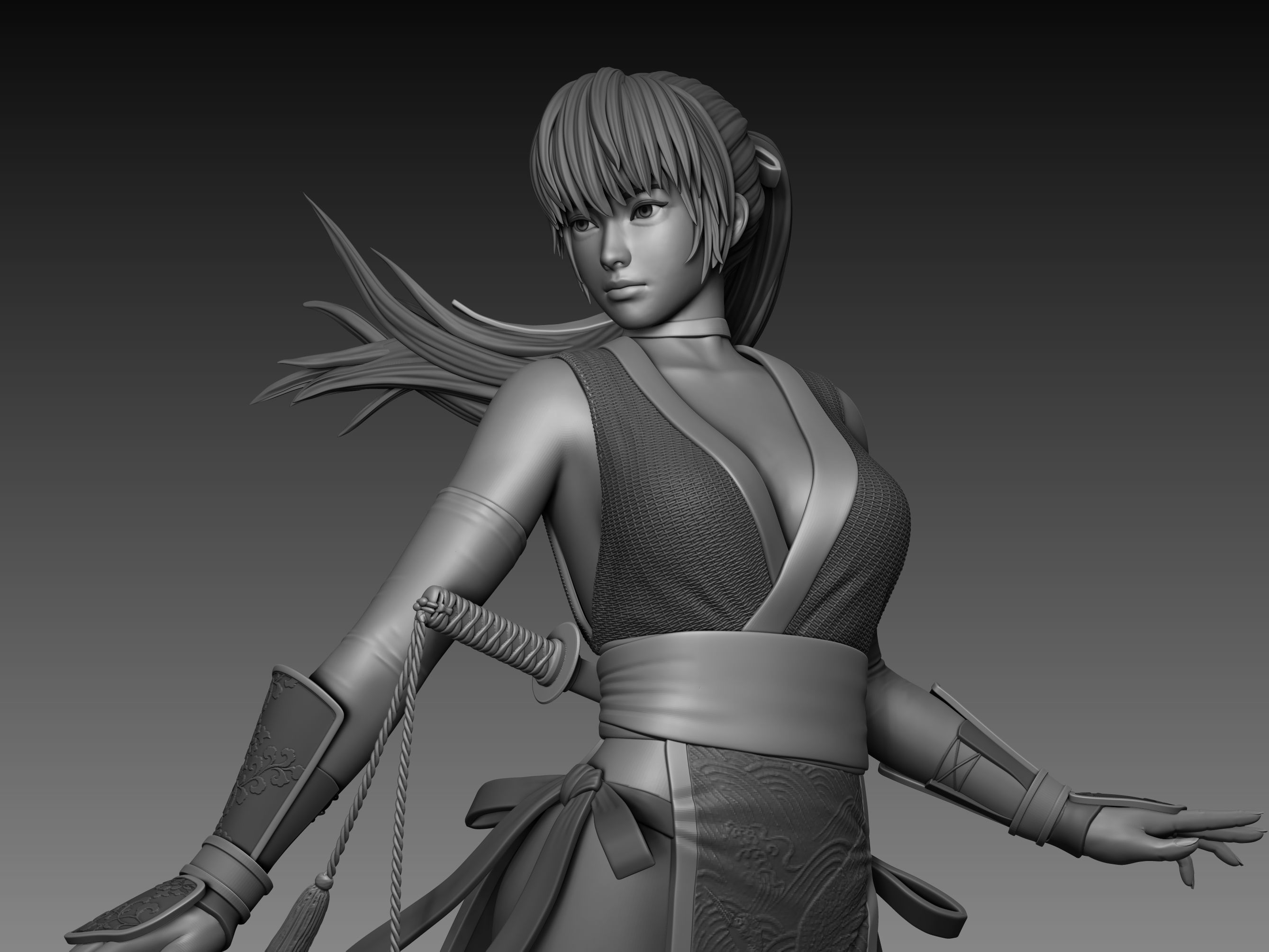 Kasumi Dead or Alive Statue Fan-art 3d Printable 3D print model_17