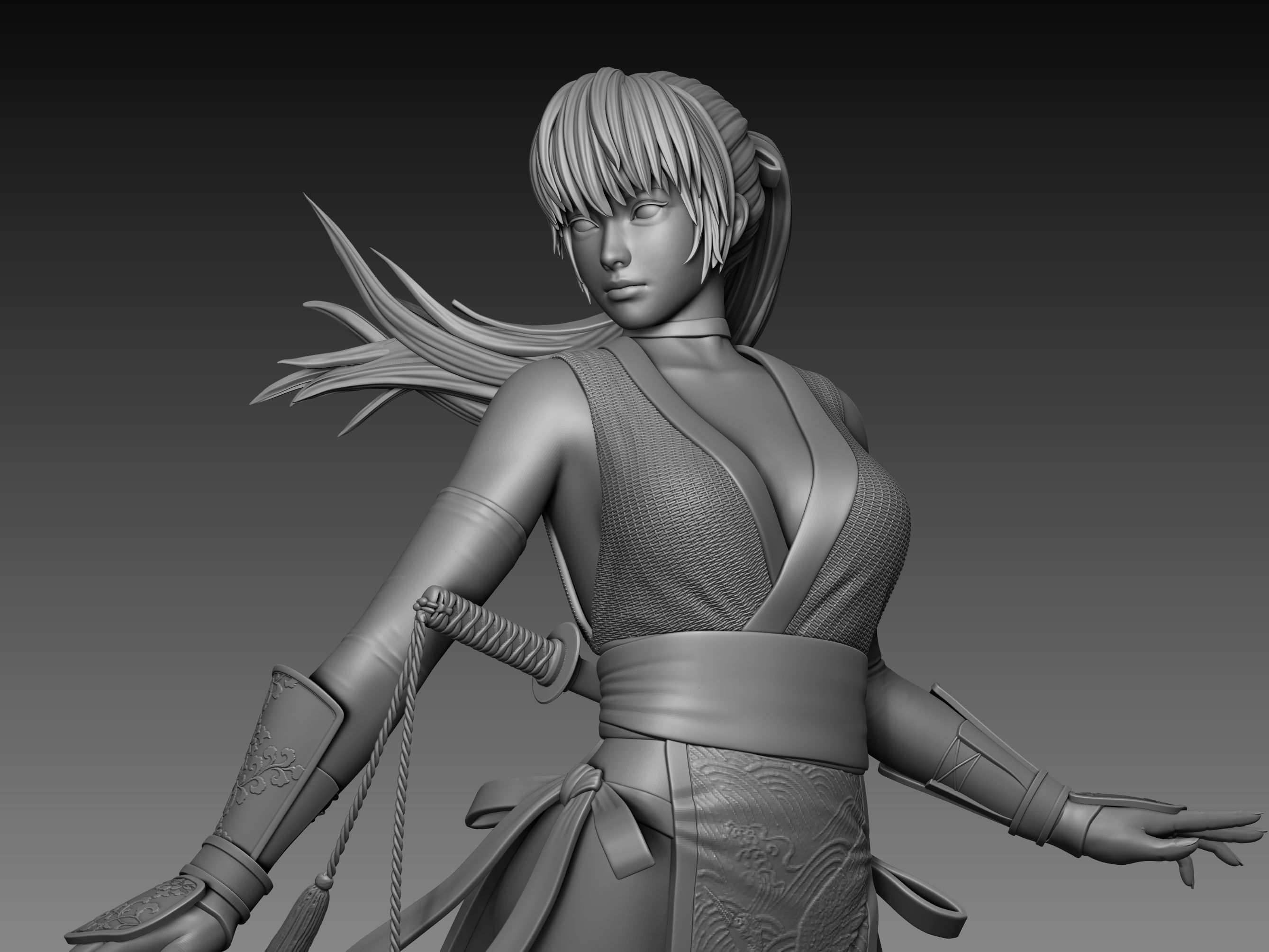 Kasumi Dead or Alive Statue Fan-art 3d Printable 3D print model_18