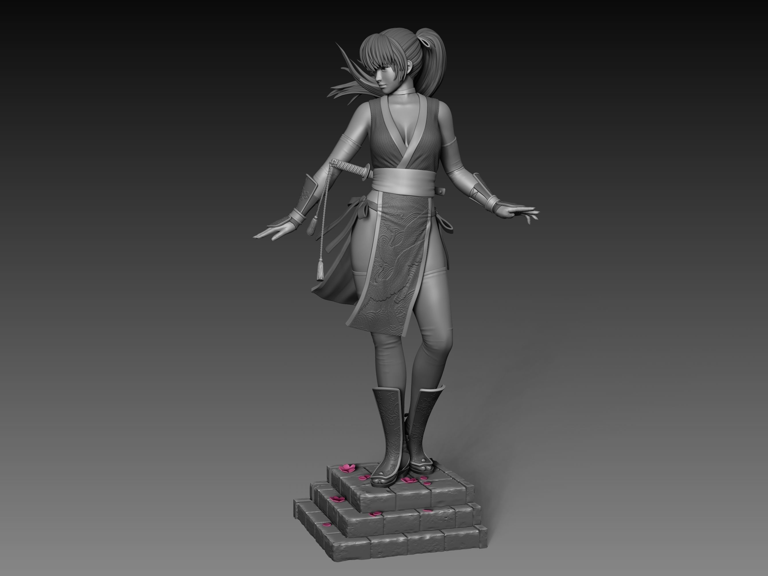 Kasumi Dead or Alive Statue Fan-art 3d Printable 3D print model_10
