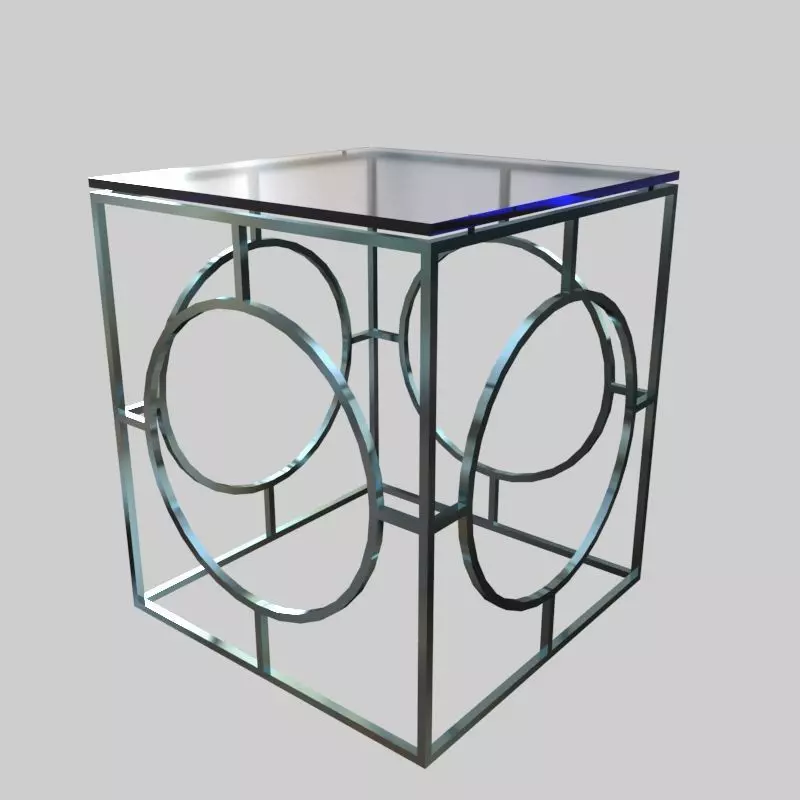 Glass Table 11 Low-poly 3D model