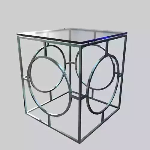 Glass Table 11 Low-poly 3D model