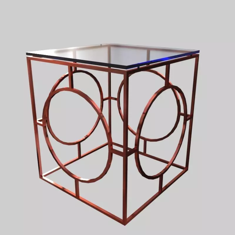 Glass Table 12 Low-poly 3D model