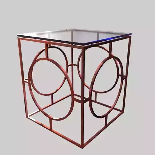 Glass Table 12 Low-poly 3D model
