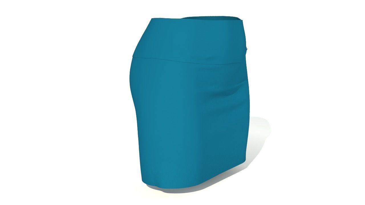 Stylish Designer Women Yoke Skirt 3D model 3D model_2