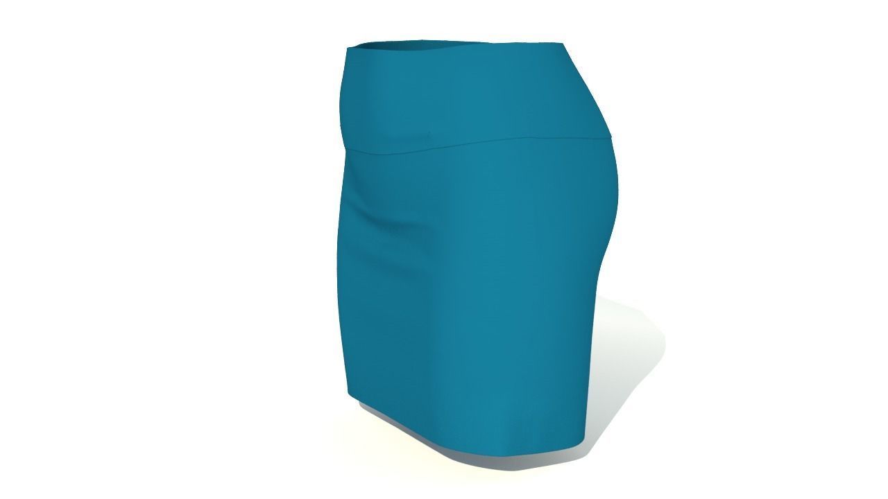 Stylish Designer Women Yoke Skirt 3D model 3D model_5