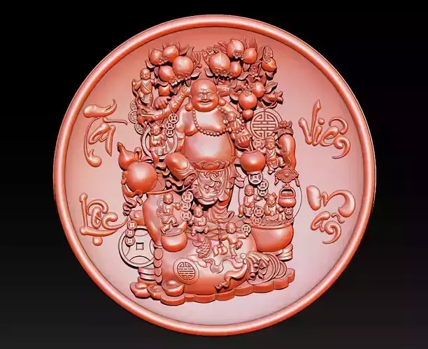 Sculpture Model Happiness Buddha Maitreya 3D model 3D print model