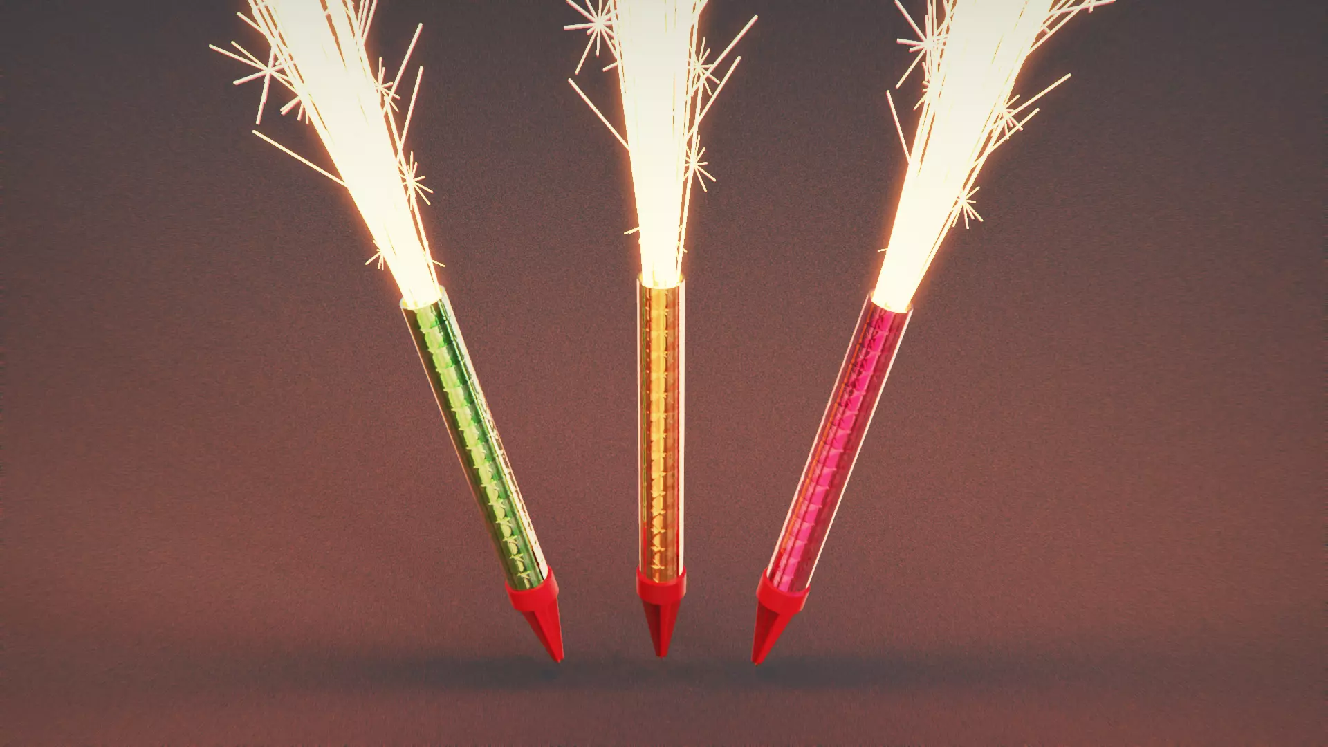 Cake Sparkler 3D model_0