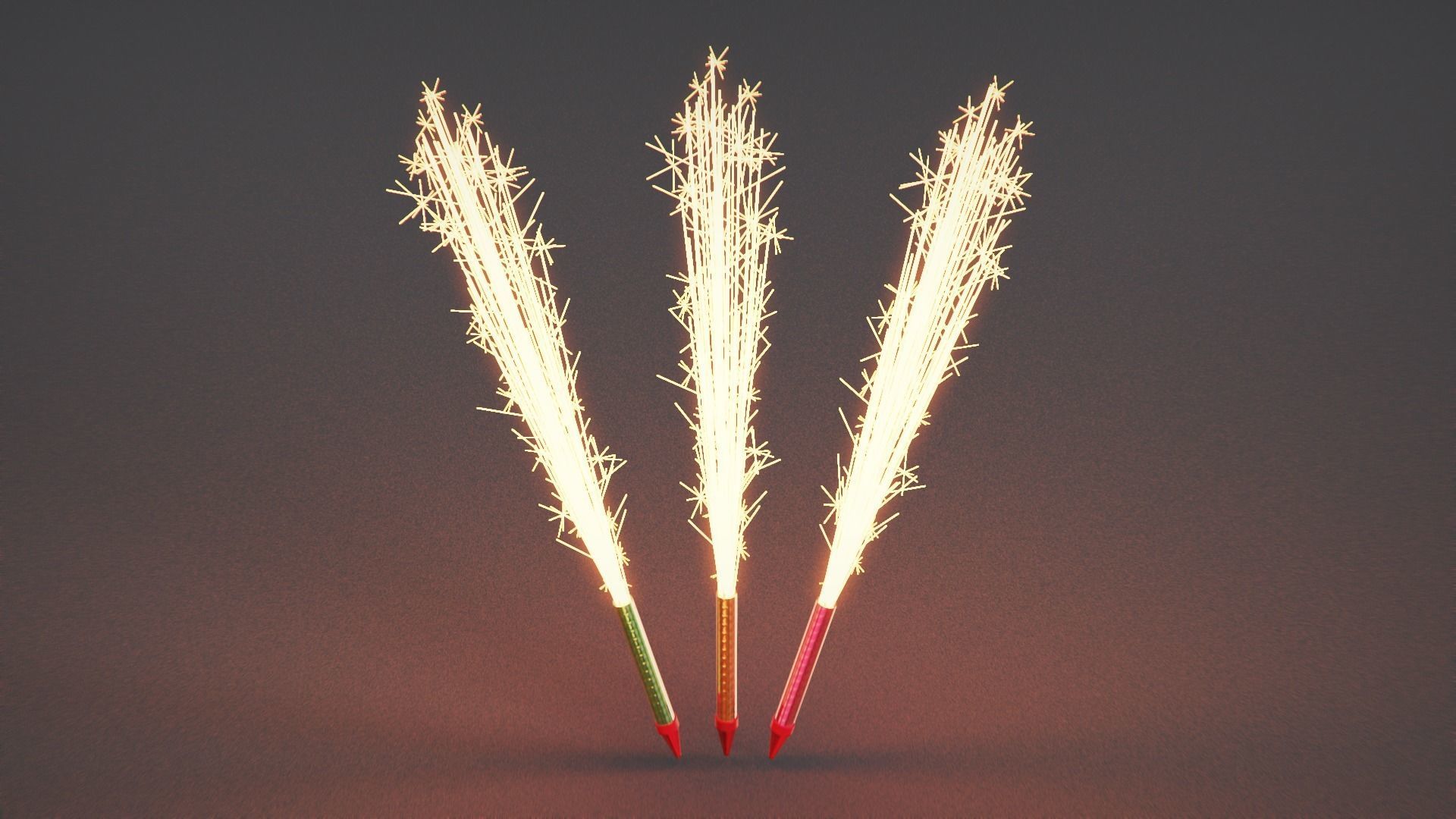 Cake Sparkler 3D model_1