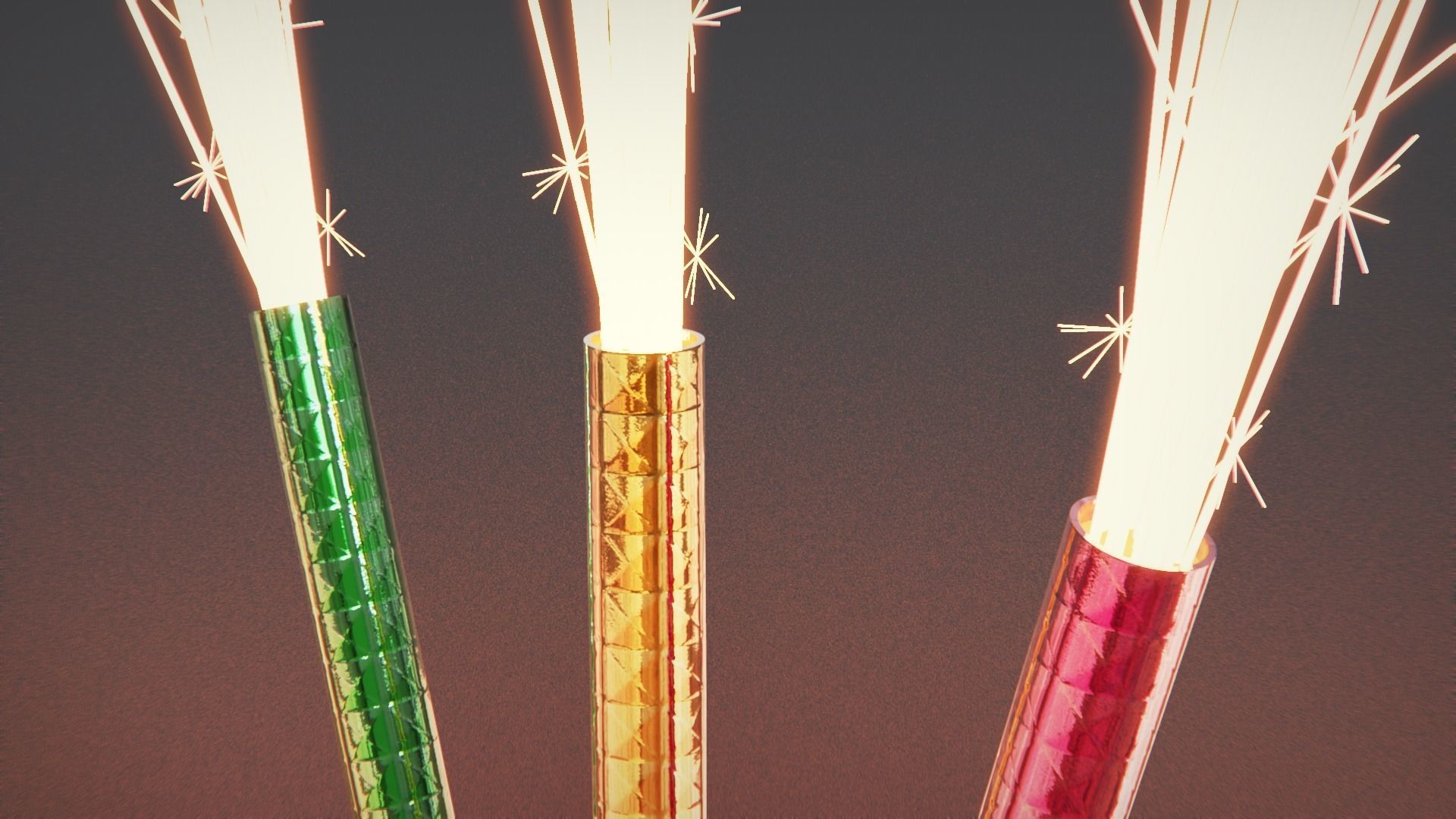 Cake Sparkler 3D model_3