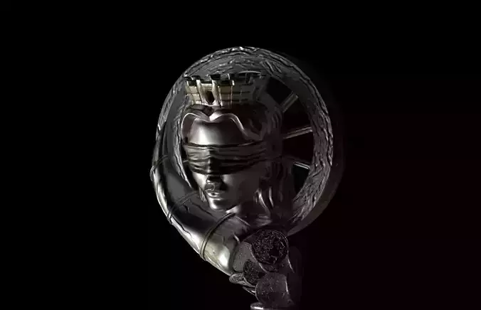 Fortuna statue of woman with crown 3D print model Fortuna statue of woman with crown 3D print model