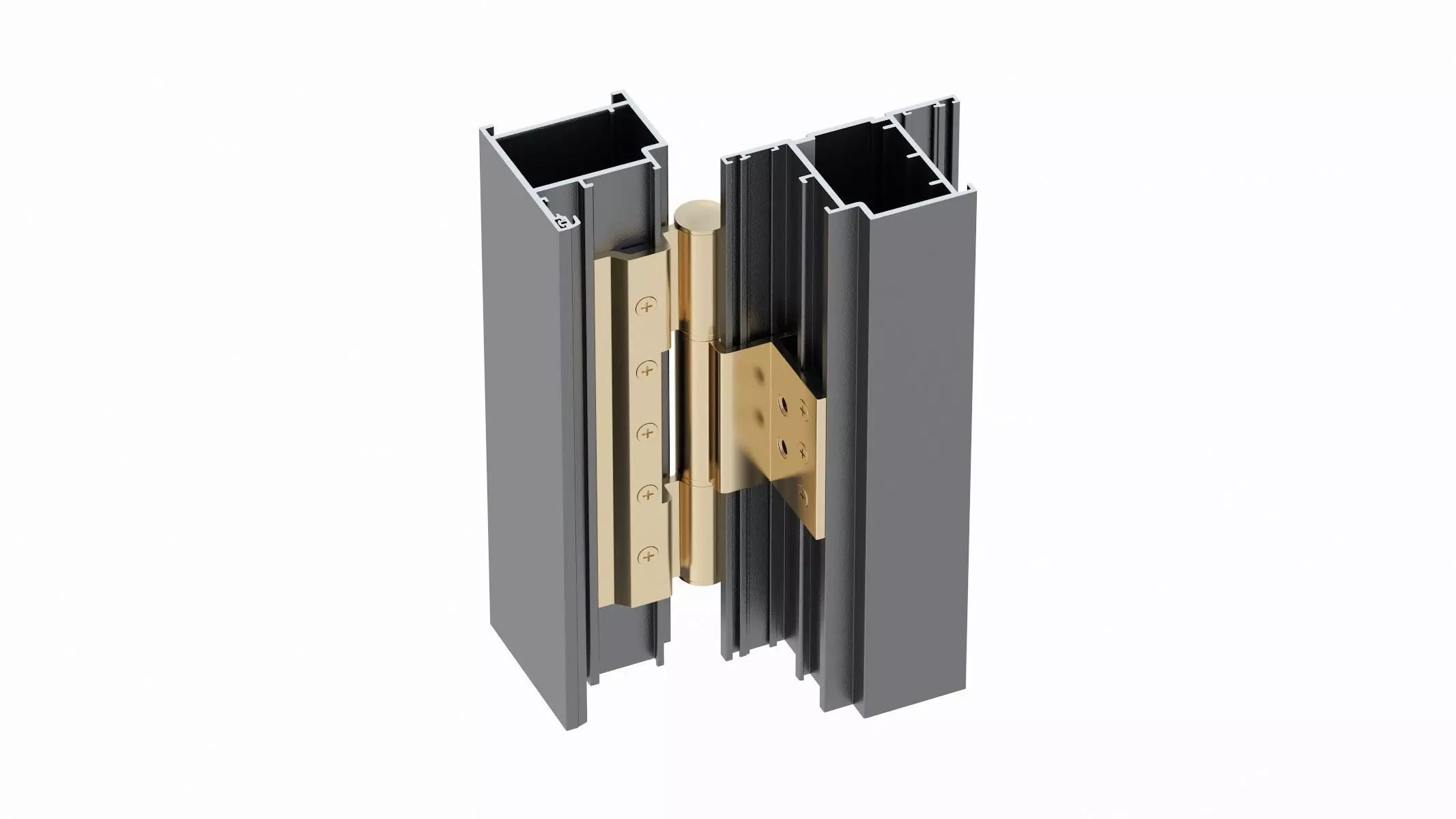 Aluminium Door Hinge 3D model_0