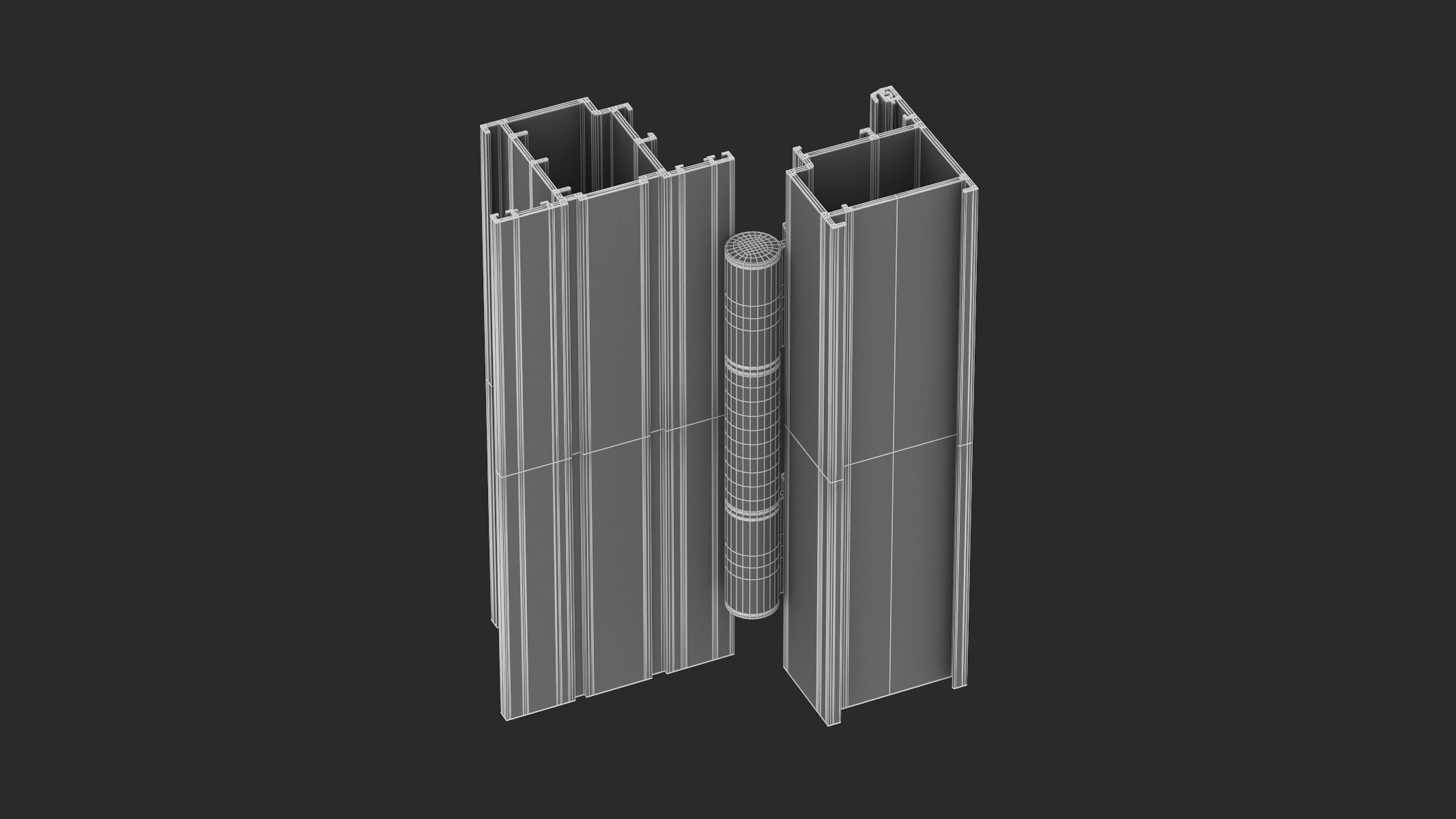 Aluminium Door Hinge 3D model_4
