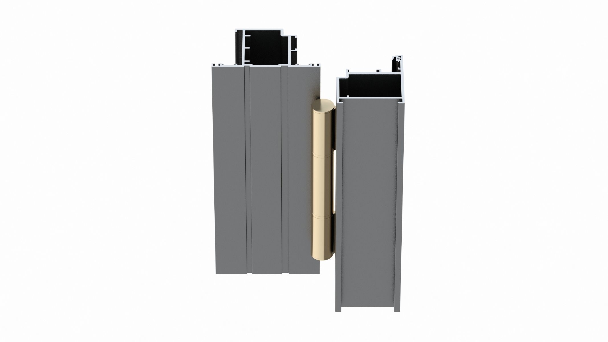 Aluminium Door Hinge 3D model_1